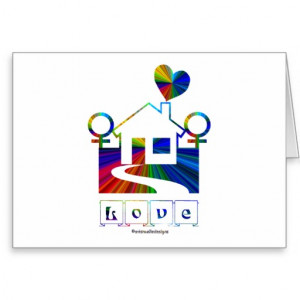 Congratulations!-Gay Marriage Rainbow House/Quote Cards