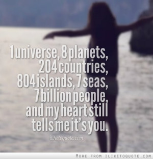 universe, 8 planets, 204 countries, 804 islands, 7 seas, 7 billion ...