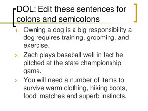 Example Sentences Using Semicolons