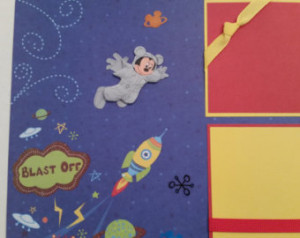Disney Tomorrowland Scrapbook Layou t with Space Mickey 2 Page 12