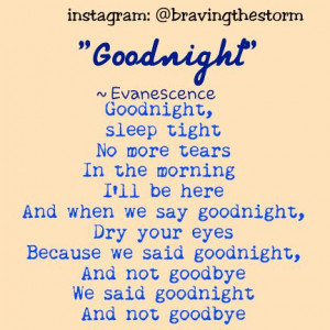 goodnight #song #lyrics #songquotes #love #cutequotes #night # ...