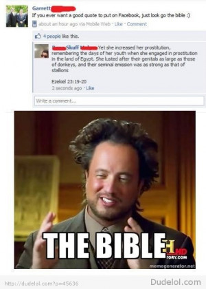 ... put on facebook just look at the bible Funny Quotes To Put On Facebook