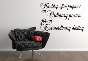 Hardship often prepares an ordinary person...' - Motivational Quote ...