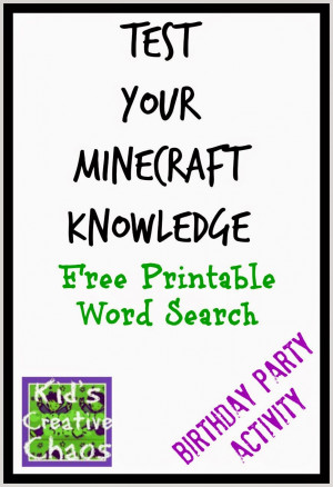 Minecraft Sayings Free printable minecraft