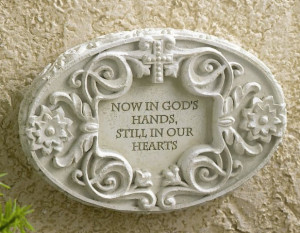 Now in God's Hands - Memorial Plaque with Stand