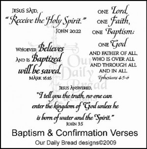 Our Daily Bread Designs Cling Stamp - Baptism & Confirmation