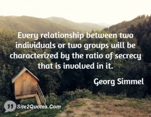 Every relationship between two individuals or two groups will be ...
