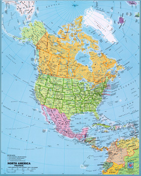 North America Political Map With Capitals