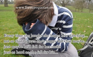 Just maybe he will fall for her smile picture quotes and sayings