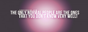 the only normal people , quote , quotes , covers