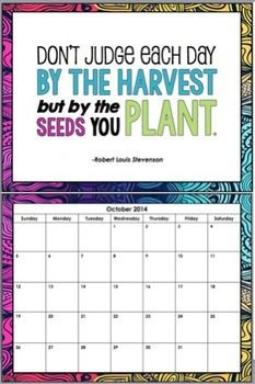 Encouraging Teachers 2015 calendar set: beautiful and inspiring quotes ...