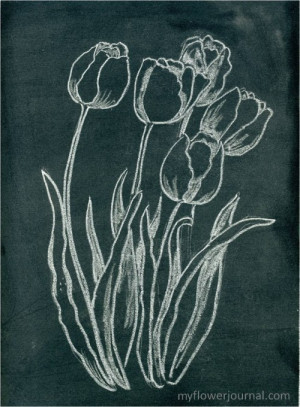 This is another flower chalk art I did. I got the flower design from ...