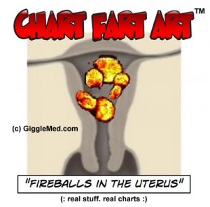 Chart Fart Art ™ Classic – “Fireballs in the Uterus”