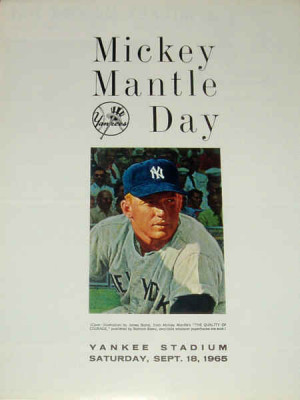 This is a September 18, 1965 Yankee Stadium Mickey Mantle Day Program.
