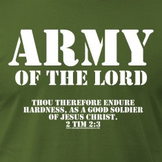 Olive Army of the Lord, Christian T-Shirts with Bible Ve T-Shirts