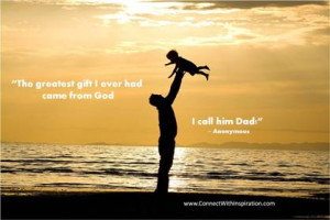 Father picking up Son on a beach, Fathers Day Quote, relationship