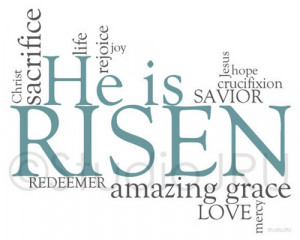 Inspirational Art, He is Risen, Easter, 8 x 10 Fine Art Print