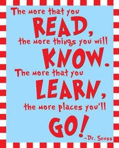 Dr Seuss Quote Print the more that you read the by LolasLagniappe, $15 ...