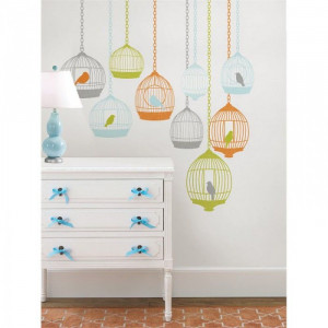 St. Tropez Bird Cages Wall Decals