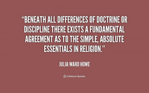 Beneath all differences of doctrine or discipline there exists a ...