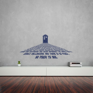Forever Growing and Shrinking Universe Quote with Tardis Vinyl Wall ...