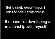just developing a relationship with myself!