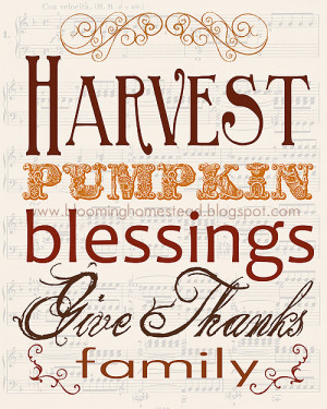Fall Harvest Printable ~ Count your blessings that this beautiful ...