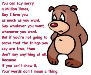 Saying sorry quotes