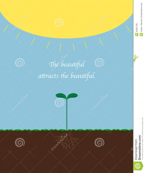 An illustration of a plant growing from the warmth and light of the ...