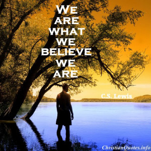 Lewis Quote - Who We Are - man looking over water