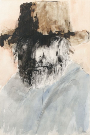 ... Baskin B1922, Contemporary Art, Leonard Baskin, Watercolors Painting