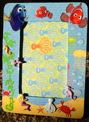 Picture Frame, Disney's Finding Nemo inspired, kids room decor, photo ...