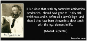 with my somewhat antinomian tendencies, I should have gone to Trinity ...