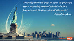 Inspirational Wallpaper Quote by Dwight D. Eisenhower
