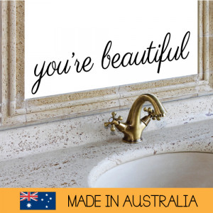 ... You Are Beautiful Wall Sticker Family Home Quotes Inspirational Love