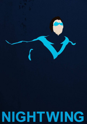 Minimalist Nightwing posterHeart Nightwing, Comics Art, Nightwing Art ...