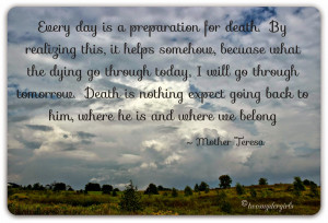 Quote by Mother Teresa on Death