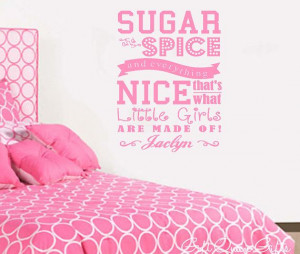 Sugar and Spice Wall Quote Decal Personalized on Etsy, $19.99