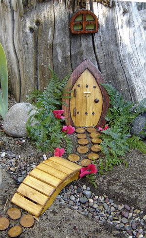 how cute is this?!? a miniature garden fairy door and pathway to put ...
