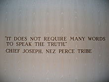 wall-mounted quote by Joseph in The American Adventure in the World ...