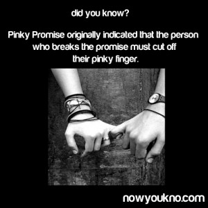 Cute Pinky Promise Quotes Broken a pinky promise =]