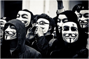 Distinctive masks favored by protesters the world over have been ...