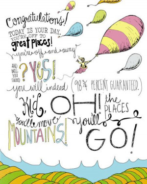 your off to great places dr seuss quotes quotesgram