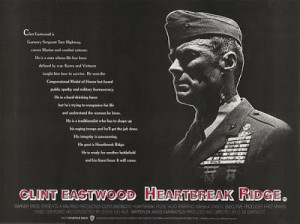 Heartbreak Ridge 1986 Clint Eastwood Marsha Mason UK QUAD poster 30x40