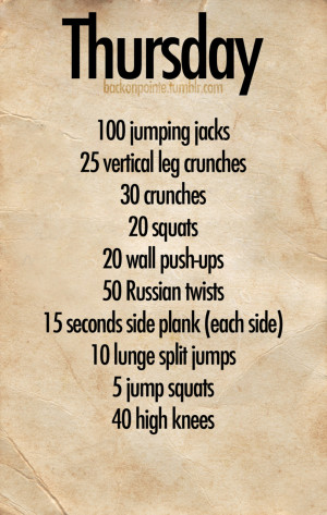 the great thing about these workouts is that you can spread them out ...