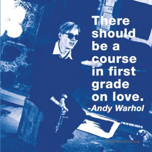 Andy Warhol Quotes Course on Love in color