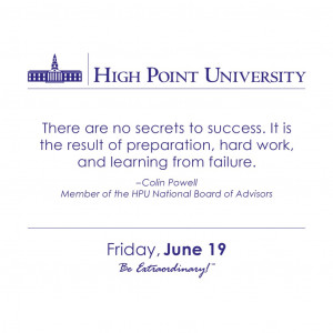 CALENDAR] June 19, 2015 | | High Point University | High Point, NC