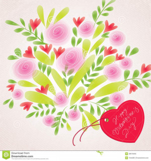 Vector Valentine s background. Discreet floral motive with cute arrow.
