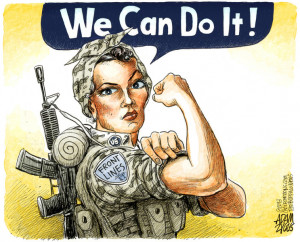 Zyglis cartoon: Women in Combat