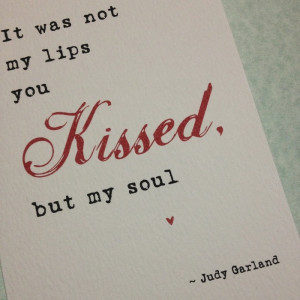 My Lips You Kissed Quote Valentine Card from arbee cards Etsy & Folksy ...